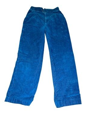 Wide Leg Corduroy Pants - Blue